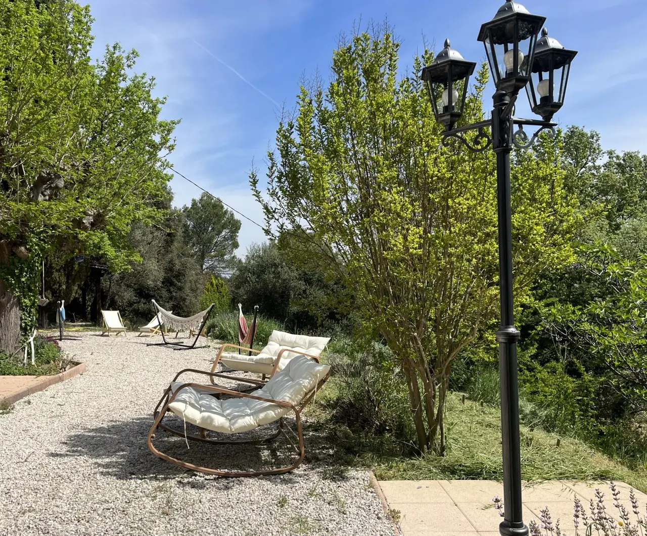 Coin de verdure dans le bas du parc